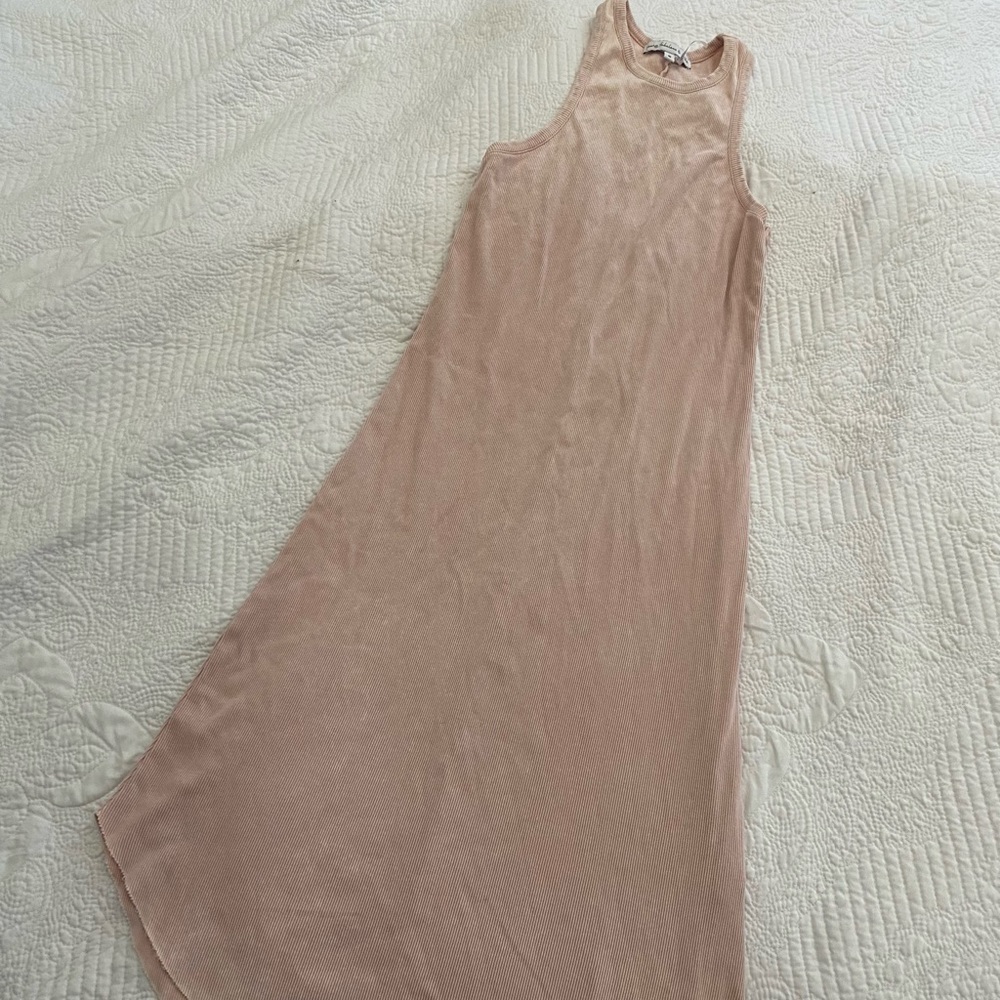 Midi ribbed tank dress